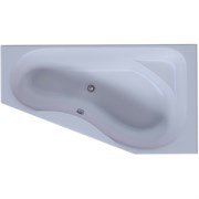 AQUATEK Медея Ванна пристенная асимметричная без гидромассажа без панелей с каркасом (вклеенный) со слив-переливом (правая) размер 170x95 см, белый