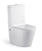 TIMO Inari Унитаз безободковый с бачком напольный с сиденьем микролифт 670*370*872, белый