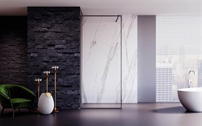 VECONI Душевая перегородка Korato KR-81GR, 1000x2000, брашированный графит, стекло прозрачное KR81GR-100-01-C4