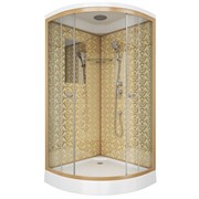 NIAGARA Luxe Душевая кабина 1/4 круга размер 100x100 см, профиль - золото / стекло - прозрачное