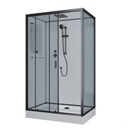 NIAGARA Premium Душевая кабина прямоугольник левая размер 120x80 см, профиль - черный матовый / стекло - тонированное NIAGARA69120134QLBLACK