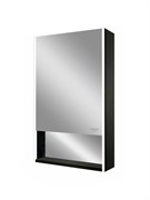 CONTINENT Filit Black Зеркальный шкаф с подсветкой прямоугольный (ШxВ) 50x80 см, датчик движения, цвет черный