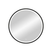 CONTINENT Зеркало с подсветкой круглое диаметр 80 см, сенсор, цвет черный