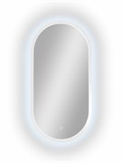CONTINENT Зеркало с подсветкой овальное (ШxВ) 80x40 см, сенсор, цвет белый