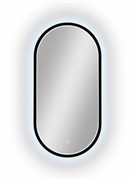 CONTINENT Зеркало с подсветкой овальное (ШxВ) 80x40 см, сенсор, цвет черный