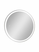 CONTINENT Torneo White Зеркальный шкаф с подсветкой круглый Диаметр 70 см, сенсор, цвет белый