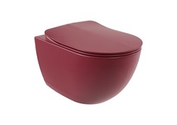CREAVIT Free Унитаз подвесной безободковый с биде, цвет берри матовый FE322-00BR00E-0000