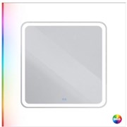 CEZARES Multicolore Зеркало квадратное со встроенной разноцветной подсветкой RGB и сенсорным выключателем, 12V, 220-240V, 800x800x30