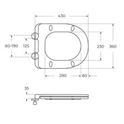 CEZARES Liner Унитаз подвесной, безободковый с системой смыва "Торнадо", с сиденьем soft close, 53 см, цвет белый CZR-3808-53-TH-TOR/SC