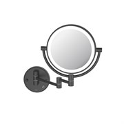 AQUATEK Зеркало косметическое настенное с подсветкой 5х , матовый черный AQ4912MB  черный матовый AQ4912MB