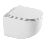 AQUAme Унитаз подвесной сиденье SoftClose, технология смыва QUIET, скрыт крепеж. 495х360х370, белый AQM2012