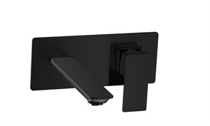 AQUAme Savona Смеситель для раковины, настен., на 2 отв., Комплект, черный мат AQM6815MB