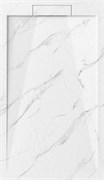 ESBANO Luxe Поддон прямоугольный из искуственного камня, крышка слива из искуственного камня размер 120x80 см, Белый ESPLM128CB