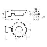 CEZARES Liberty Мыльница подвесная, брашированное золото CZR-F-8987-BORO1