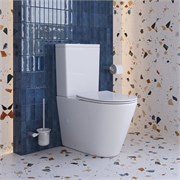 BELBAGNO Flay-R Чаша унитаза безободкового со смывом "Торнадо" с сиденьем дюропласт soft close, P-trap, белый BB2149CP-TOR/SC