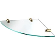 WASSERKRAFT K-533POLISHED GOLD Полка  стеклянная угловая, золото WASSERKRAFT 533PG