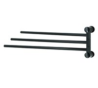 WASSERKRAFT K-1033BLACK Держатель полотенец тройной, черный WASSERKRAFT 1033B