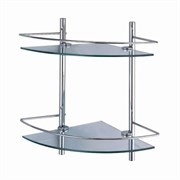 WASSERKRAFT K-3122 Полка стеклянная двойная, хром WASSERKRAFT 3122