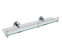WASSERKRAFT Rhein K-6244 Полка стеклянная с бортиком, хром WASSERKRAFT 6244
