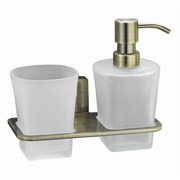 WASSERKRAFT Exter K-5289 Держатель стакана и дозатора, светлая бронза WASSERKRAFT 5289