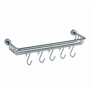 WASSERKRAFT Donau K-9415 Полка-корзина с крючками, хром WASSERKRAFT 9415