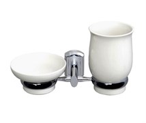 WASSERKRAFT K-24126 Держатель стакана и мыльницы, хром WASSERKRAFT 24126