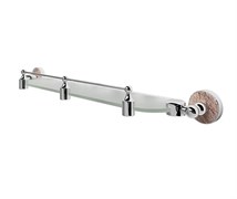 WASSERKRAFT Nau K-7744 Полка стеклянная с бортиком, хром WASSERKRAFT 7744