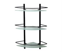 WASSERKRAFT K-3133BLACK Полка стеклянная тройная, черный WASSERKRAFT 3133B