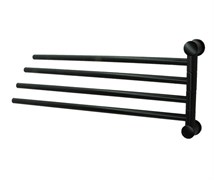 WASSERKRAFT K-1034BLACK Держатель полотенец четверной, черный WASSERKRAFT 1034B