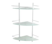 WASSERKRAFT K-3133WHITE Полка стеклянная тройная, белый WASSERKRAFT 3133W