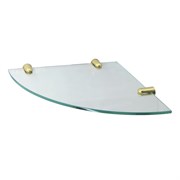 WASSERKRAFT K-533BRUSHED GOLD Полка  стеклянная угловая, золото WASSERKRAFT 533BG