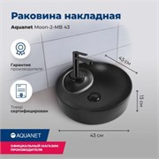 AQUANET Moon Раковина накладная ширина 45 см, белый AQUANET-211285