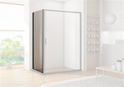 AQUANET Pleasure Душевое ограждение ширина 80 см профиль - черный / стекло - прозрачное AQUANET-AE60-F-80H200U-BT