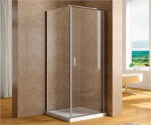 AQUANET Cinetic Душевой уголок квадратный дверь распашная размер 80x80 см профиль - хром / стекло - прозрачное AQUANET-AE12-N-80H190U-CT + AE12-F-80H190U-CT