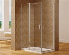 AQUANET Cinetic Душевой уголок прямоугольный двери распашные размер 80x120 см профиль - хром / стекло - прозрачное AQUANET-AE12-N-120H190U-CT + AE12-N-80H190U-CT