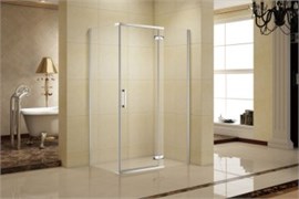 AQUANET Logic Душевой уголок прямоугольный двери распашные размер 100x80 см профиль - хром / стекло - прозрачное AQUANET-AE32-S-100x80U-CT