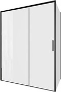 AQUANET Pleasure Evo Душевой уголок прямоугольный двери раздвижные размер 150x80 см профиль - черный / стекло - прозрачное AQUANET-AE65-150x80-BT