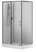 AQUANET Passion EVO Душевая кабина прямоугольная размер 120x80 см профиль - черный / стекло - прозрачное AQUANET-282012