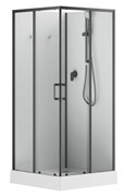 AQUANET Passion EVO Душевая кабина квадратная размер 90x90 см профиль - черный / стекло - прозрачное AQUANET-282009