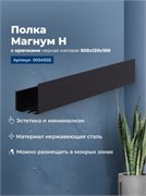 AQUANET Полка Магнум Н 50x12 черная матовая, с крючками AQUANET-341533