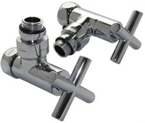 AQUANET Вентиль для полотенцесушителя 3/4" x 1/2"г/ш, угловой крест, отражатель SMT8200SCH0405/2C AQUANET-SMT8200SCH0405/2C