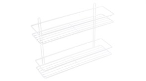 FIXSEN Полка прямая двухэтажная белая (FX-730W-2) FX-730W-2