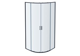 AQUATEK Aria Душевой уголок 1/4 круга, двери раздвижные 900x900x2000, профиль оружейная сталь, стекло прозрачное AQ ARI RO 09020GM