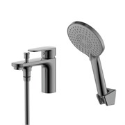 AQUATEK AQ1844BGM НИКА Смеситель врезной на борт ванны на 1 отв., оружейная сталь AQ1844BGM