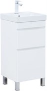 AQUANET Slim Тумба под раковину напольная ширина 40 см, цвет белый AQUANET-346040