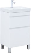 AQUANET Slim Тумба под раковину напольная ширина 50 см, цвет белый AQUANET-346041