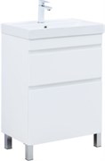 AQUANET Slim Тумба под раковину напольная ширина 60 см, цвет белый AQUANET-346042