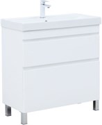 AQUANET Slim Тумба под раковину напольная ширина 80 см, цвет белый AQUANET-346044