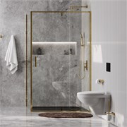 WASSERKRAFT Aisch 55P Душевой уголок прямоугольный размер 120x90 см двери распашные профиль - золото / стекло - прозрачное WASSERKRAFT 55P07