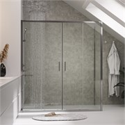 WASSERKRAFT Lippe 45S Душевой уголок прямоугольный размер 150x80 см двери раздвижные профиль - хром / стекло - прозрачное WASSERKRAFT 45S47